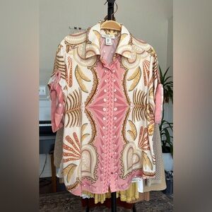 Rachel Zoe Paisley multicolored blouse size medium